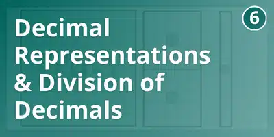 Decimal representations and division of decimals