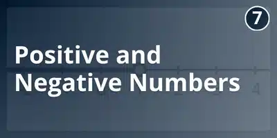 Positive and negative numbers