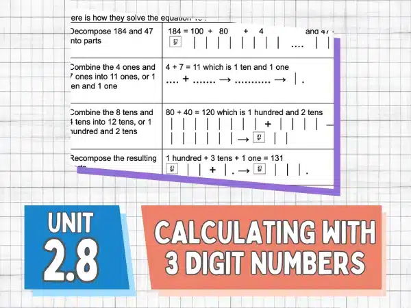 Unit 2.8 Calculating With 3 Digit Numbers